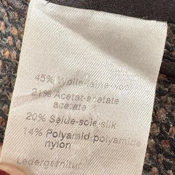 Akris Size 10 Blazer Jacket Wool Silk Blend Zipper Detail Tweed Fall Winter - Picture 15 of 16